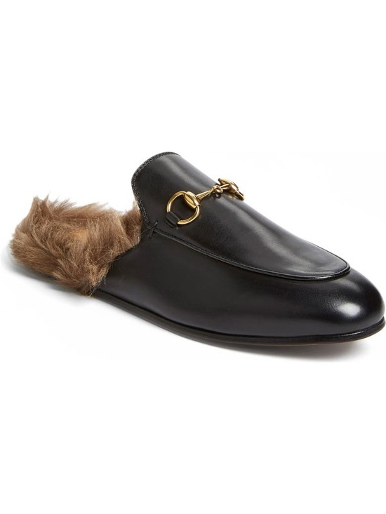 Gucci Shoes - Gucci Princetown Genuine Shearling Loafer Mule (Women)